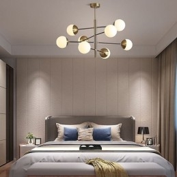 Nordic Glass Pendel Light Magic Bean Shape Lysekrone Lighting Lamp