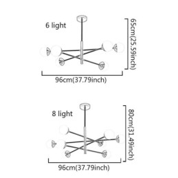 Nordic Glass Pendel Light Magic Bean Shape Lysekrone Lighting Lamp