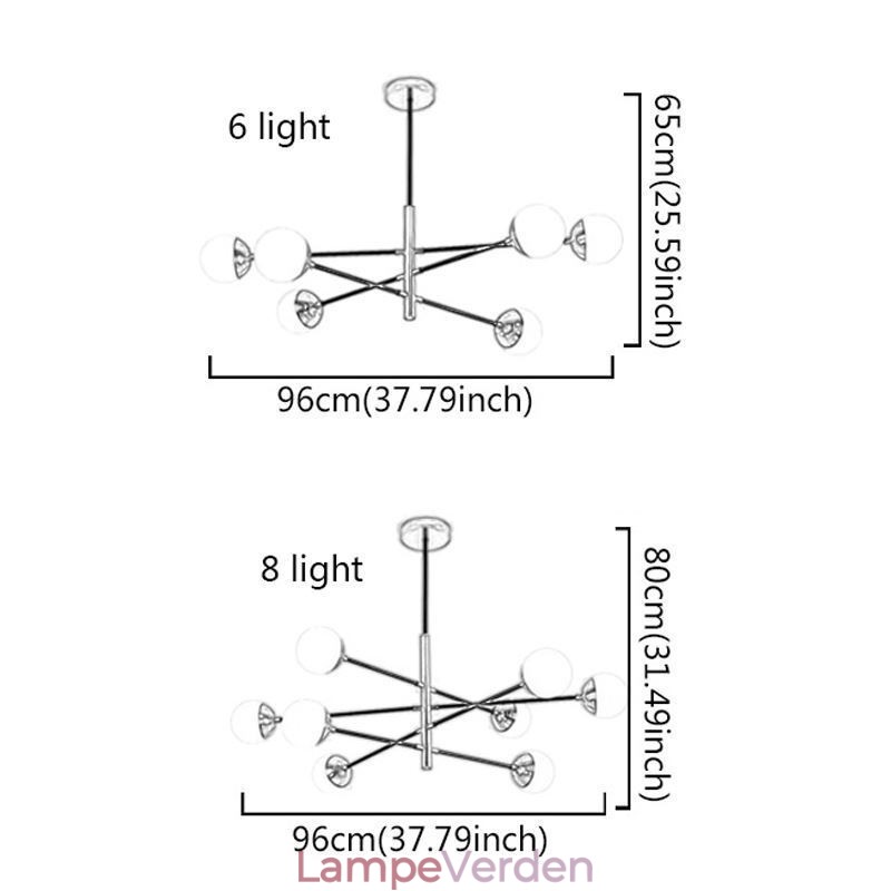 Nordic Glass Pendel Light Magic Bean Shape Lysekrone Lighting Lamp