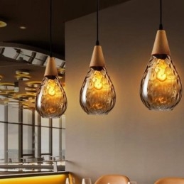 Pendellampe Dråbeglas skærmlampe lys