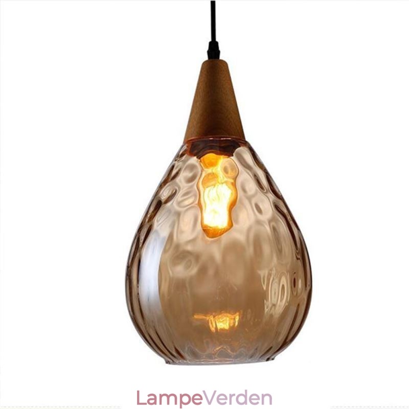 Pendellampe Dråbeglas skærmlampe lys