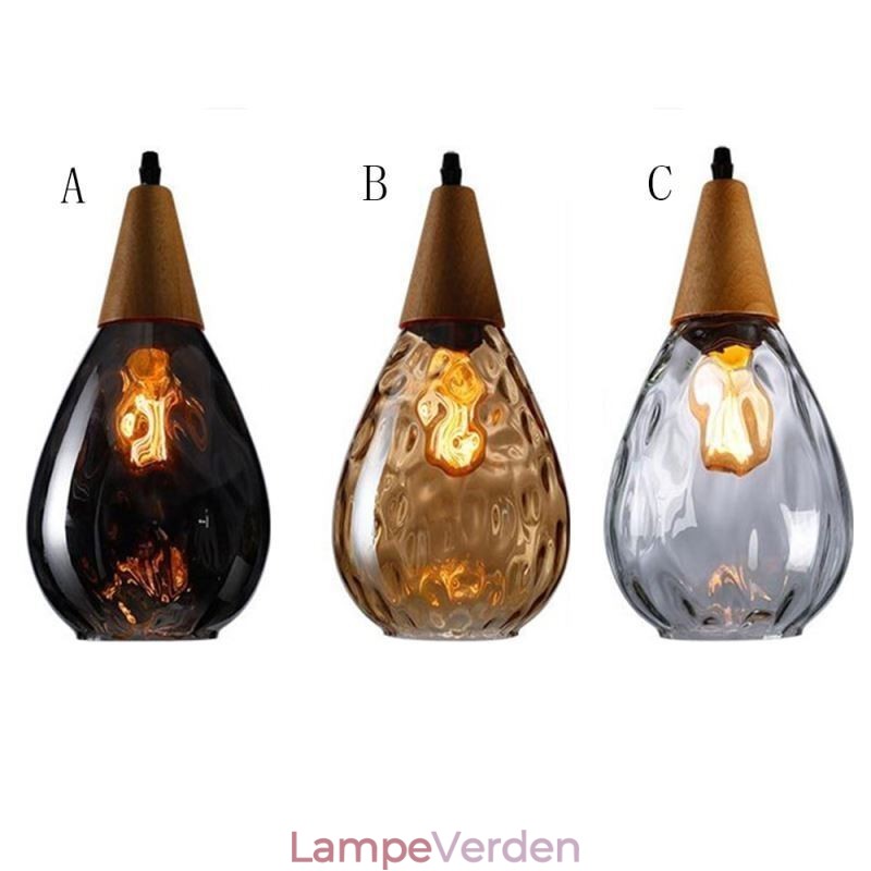 Pendellampe Dråbeglas skærmlampe lys