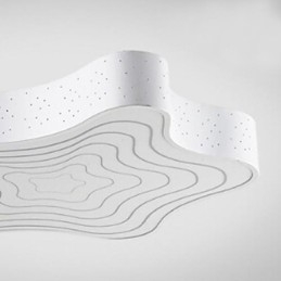 Moderne moderne maleri Metal Flush Mount