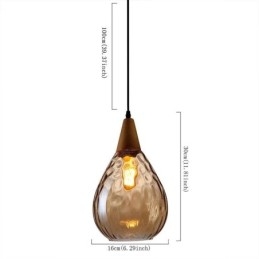 Pendellampe Dråbeglas skærmlampe lys