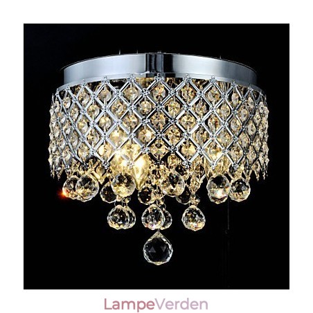 Traditionel Klassisk Krystal Chrome Metal Flush Mount Traditionel Klassisk Krystal Chrome Metal Flush Mount
