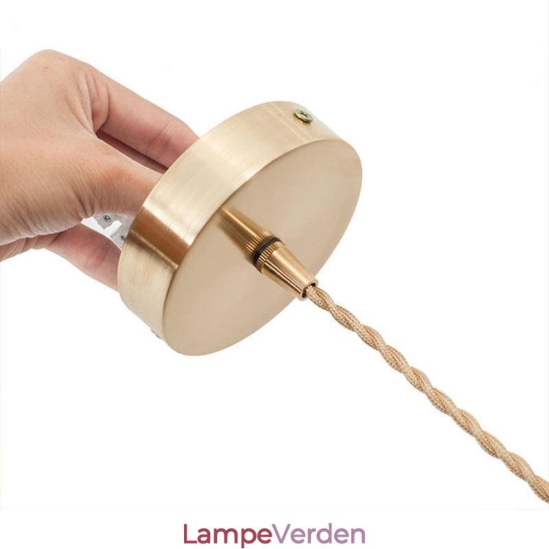 Moderne retro glas pendel belysning blomsterskærm lampe med twist switch lys