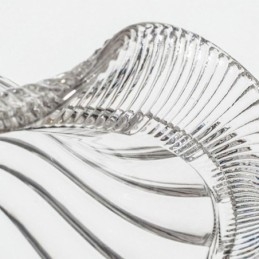 Vintage farverig ribbet glas pendel lampe med twist switch lys