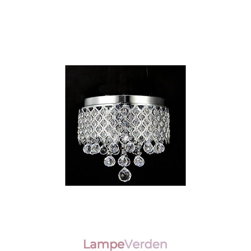 Traditionel Klassisk Krystal Chrome Metal Flush Mount