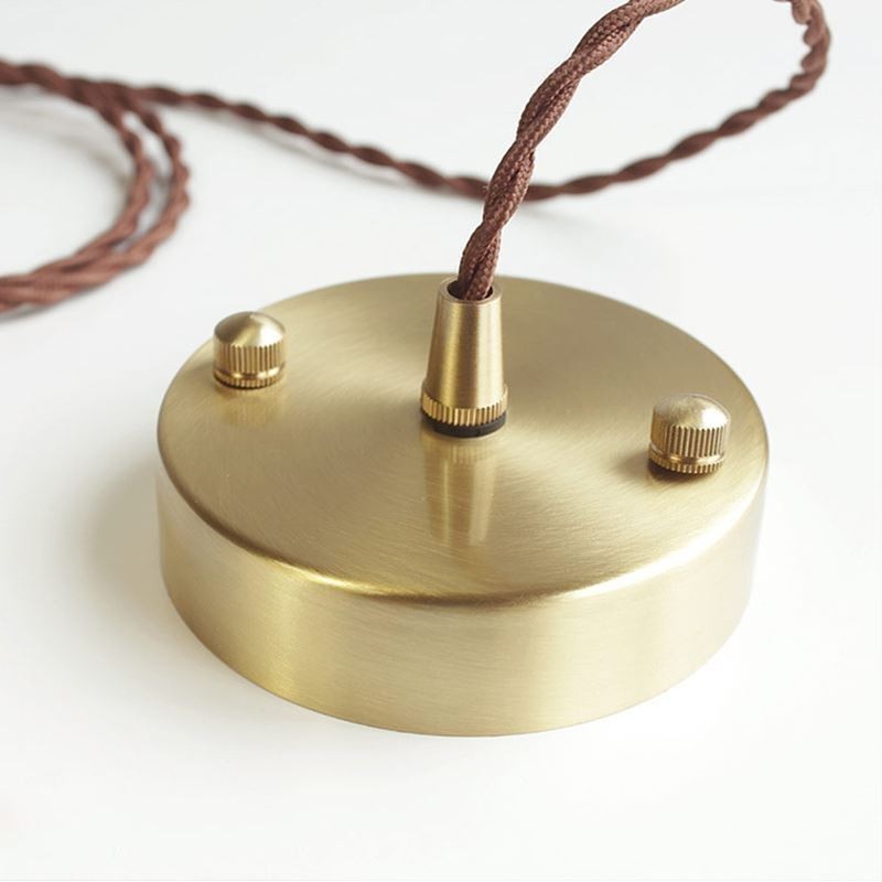 Klart ribbet glas pendel lampe med drejekontakt