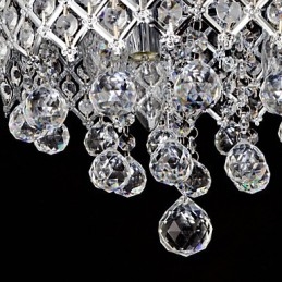 Traditionel Klassisk Krystal Chrome Metal Flush Mount