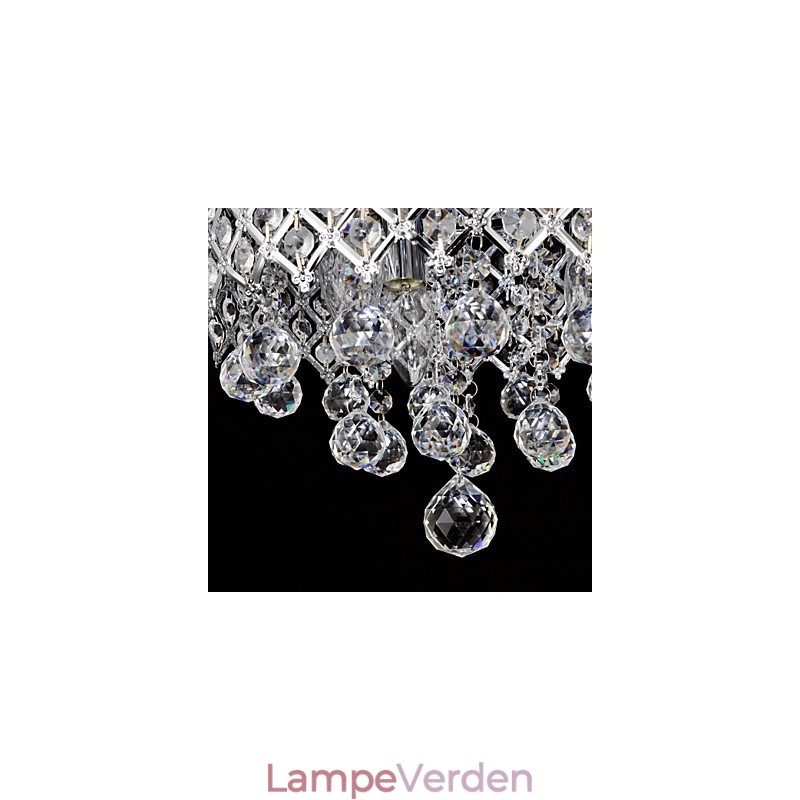 Traditionel Klassisk Krystal Chrome Metal Flush Mount