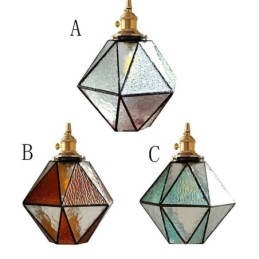 Geometrisk farvet glas Farmhouse Pendel Light