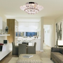 Moderne Semi Flush Mount i Crystal Feature