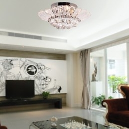 Moderne Semi Flush Mount i Crystal Feature