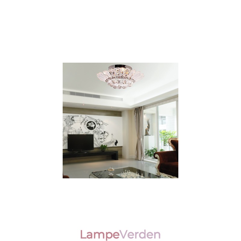 Moderne Semi Flush Mount i Crystal Feature