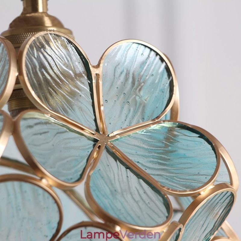 Nordic Creative Pendel Glas Hjem Belysning Kronblad Form Lampe Sengelampe