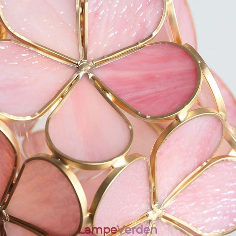 Nordic Creative Pendel Glas Hjem Belysning Kronblad Form Lampe Sengelampe
