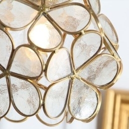 Nordic Creative Pendel Glas Hjem Belysning Kronblad Form Lampe Sengelampe