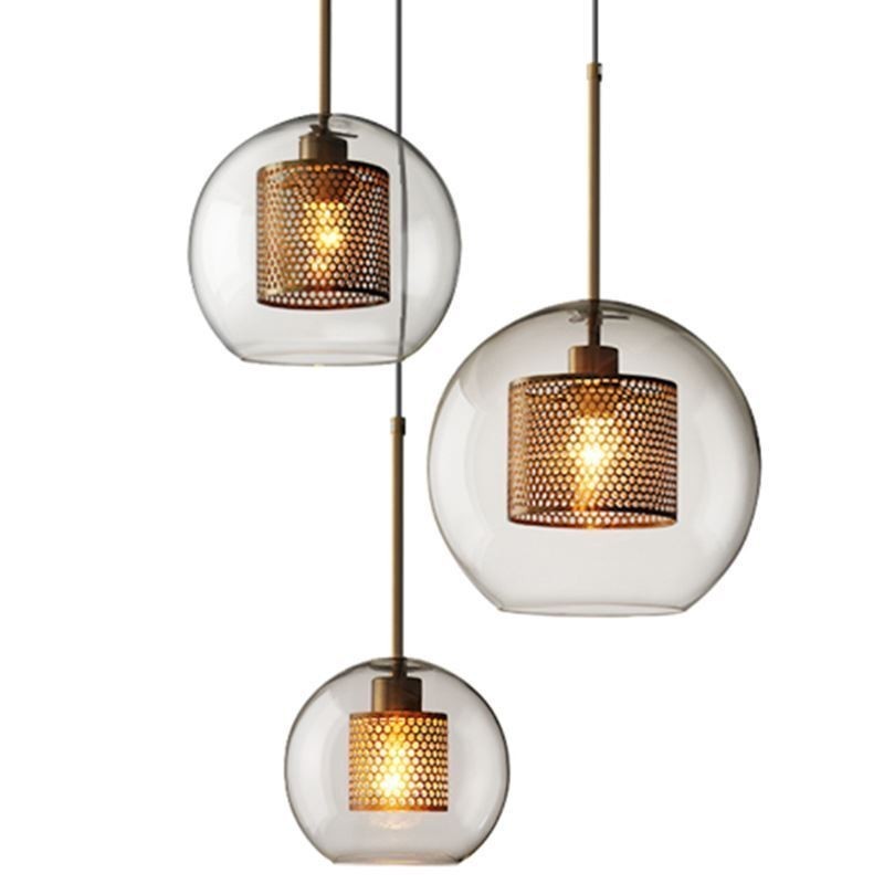 Nordisk Pendel Glas Boligbelysning Rund Kugleform Lampe Sengelampe