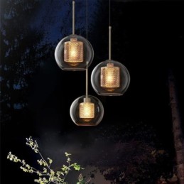 Nordisk Pendel Glas Boligbelysning Rund Kugleform Lampe Sengelampe
