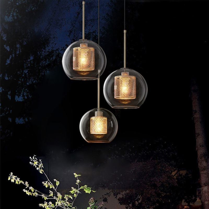 Nordisk Pendel Glas Boligbelysning Rund Kugleform Lampe Sengelampe