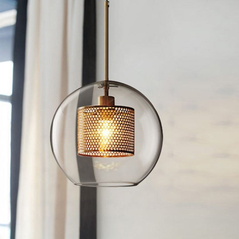 Nordisk Pendel Glas Boligbelysning Rund Kugleform Lampe Sengelampe