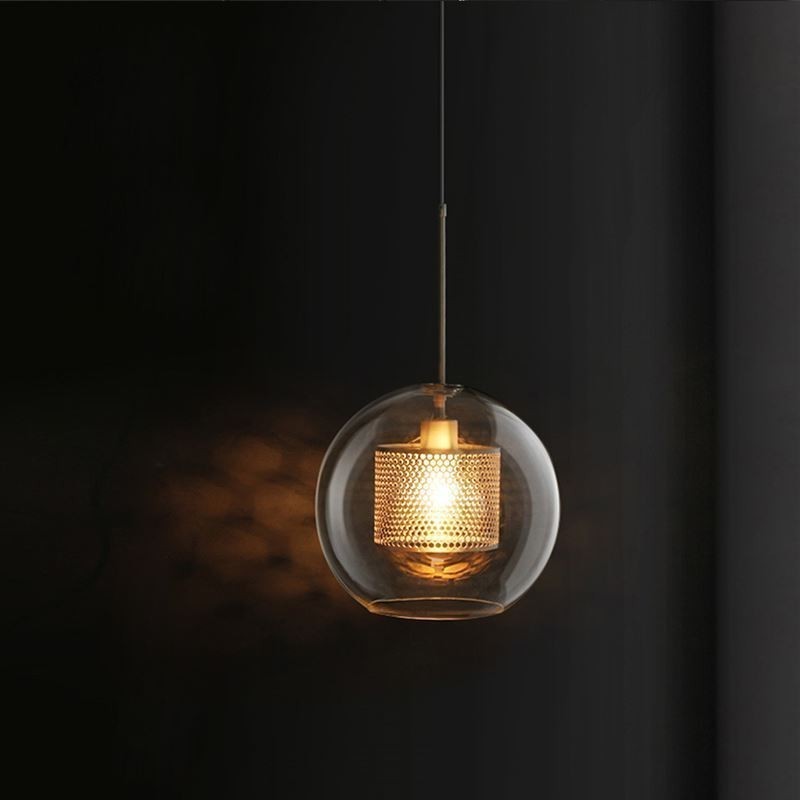 Nordisk Pendel Glas Boligbelysning Rund Kugleform Lampe Sengelampe