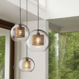 Nordisk Pendel Glas Boligbelysning Rund Kugleform Lampe Sengelampe