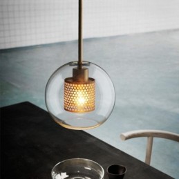 Nordisk Pendel Glas Boligbelysning Rund Kugleform Lampe Sengelampe
