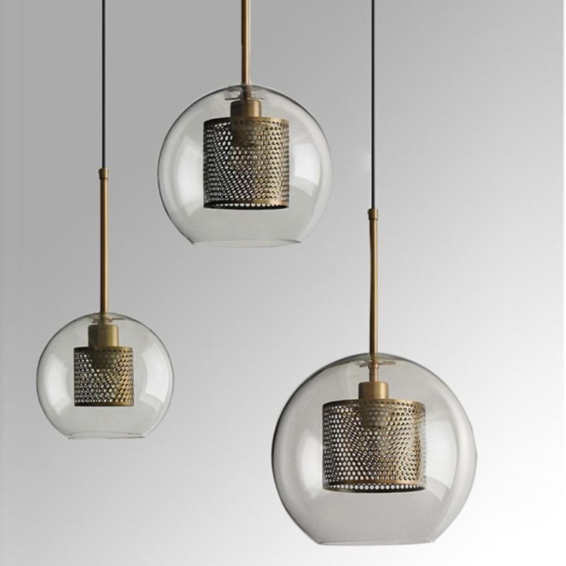 Nordisk Pendel Glas Boligbelysning Rund Kugleform Lampe Sengelampe