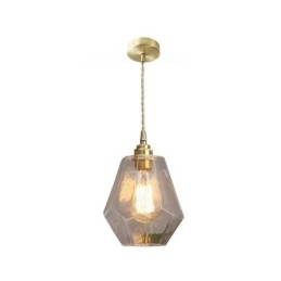 Nordic Retro Pendel Messing Glas Hjem Belysning Tårn Form Lampe Lampe