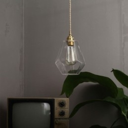 Nordic Retro Pendel Messing Glas Hjem Belysning Tårn Form Lampe Lampe