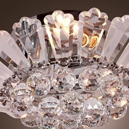 Moderne Semi Flush Mount i Crystal Feature
