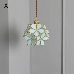 Nordic Creative Pendel Glas Hjem Belysning Kronblad Form Lampe Lampe