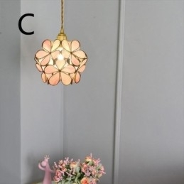 Nordic Creative Pendel Glas Hjem Belysning Kronblad Form Lampe Lampe