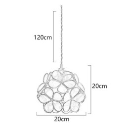 Nordic Creative Pendel Glas Hjem Belysning Kronblad Form Lampe Lampe