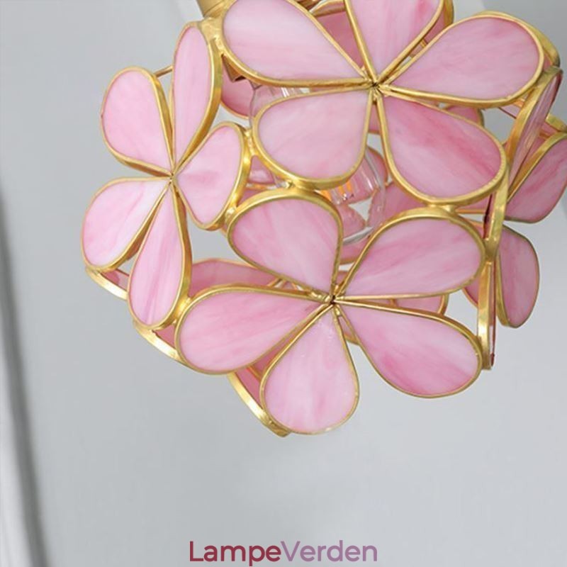 Nordic Creative Pendel Glas Hjem Belysning Kronblad Form Lampe Lampe