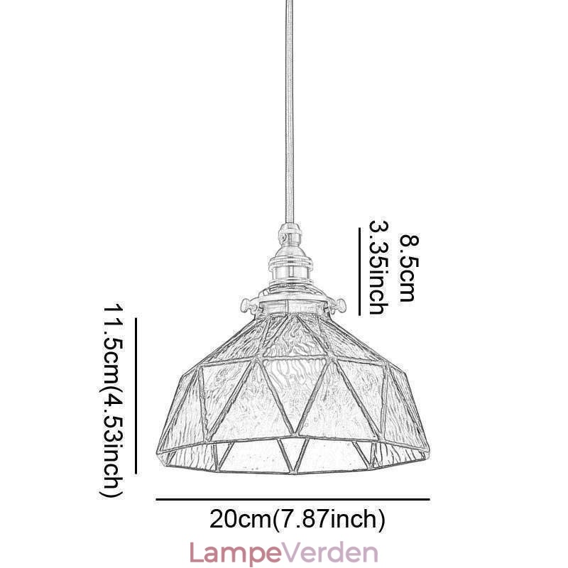 Geometrisk Pendel i farvet glas