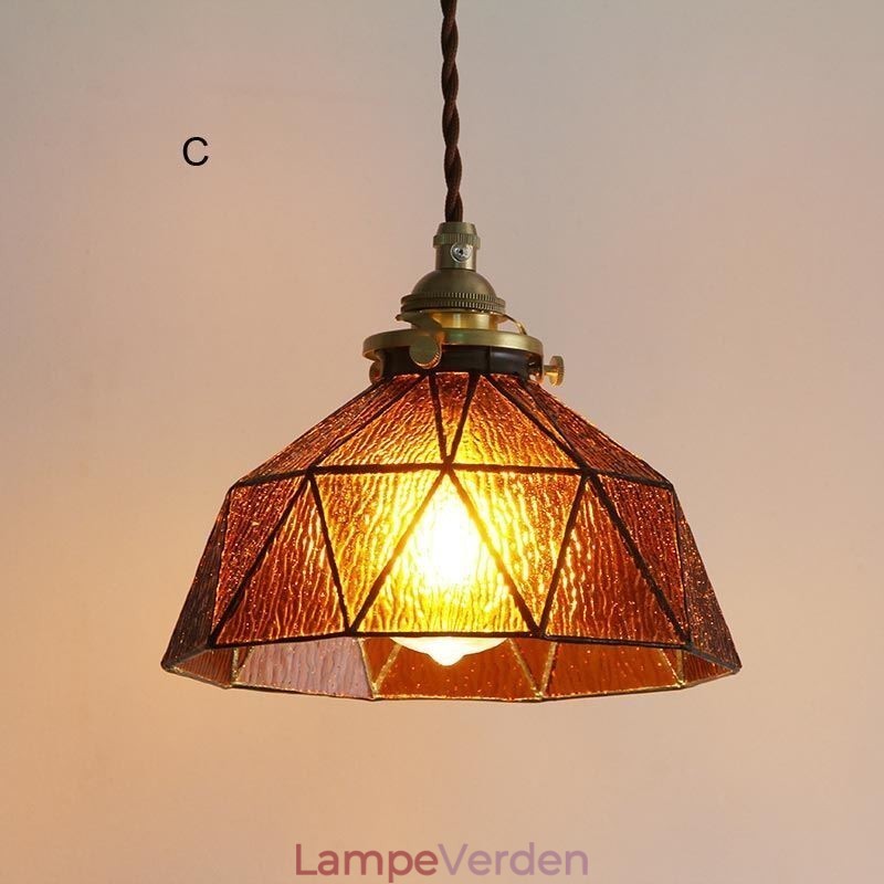 Geometrisk Pendel i farvet glas