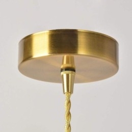 Firkantet klart ribbet glas pendellampe Messinglampe med drejekontaktbelysning