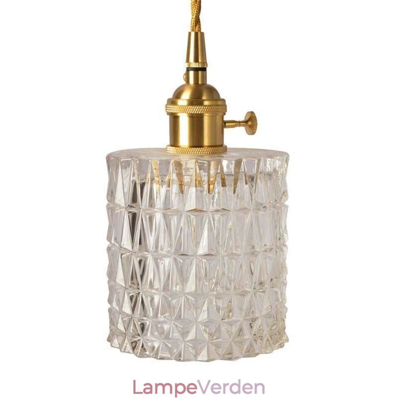 Jelly Jar lysarmatur Ribbet glas pendel lys