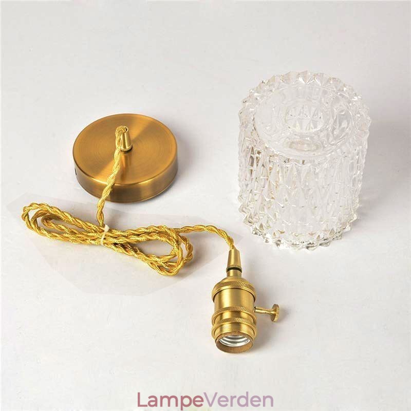 Jelly Jar lysarmatur Ribbet glas pendel lys