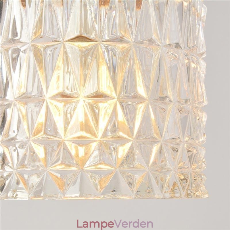Jelly Jar lysarmatur Ribbet glas pendel lys
