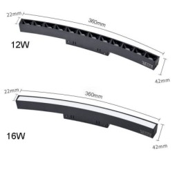 Cirkulær skinnelys Magnetisk forsænket skinnelysarmatur 150cm