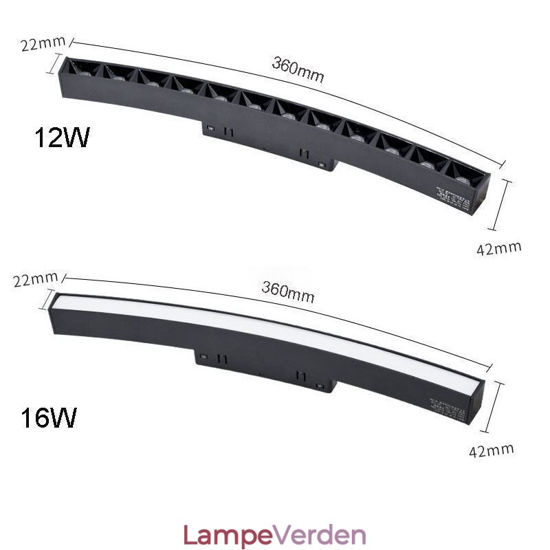 Cirkulær skinnelys Magnetisk forsænket skinnelysarmatur 150cm
