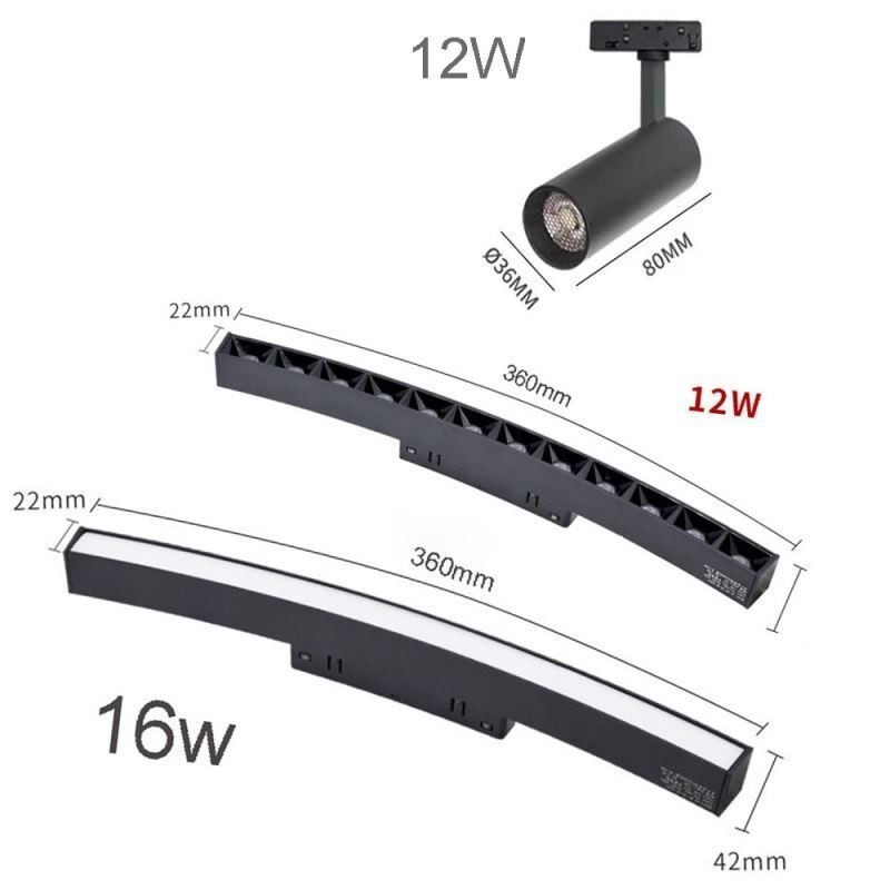 Cirkulær Magnetisk Spor Lys Indbygning Spotlight Dekorativ Lys 150cm