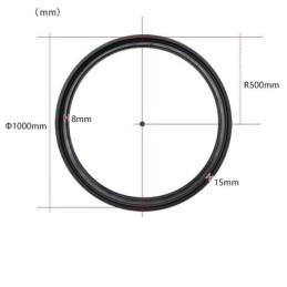Cirkulært skinnelys Magnetisk forsænket spotlight dekorativt lys 100cm