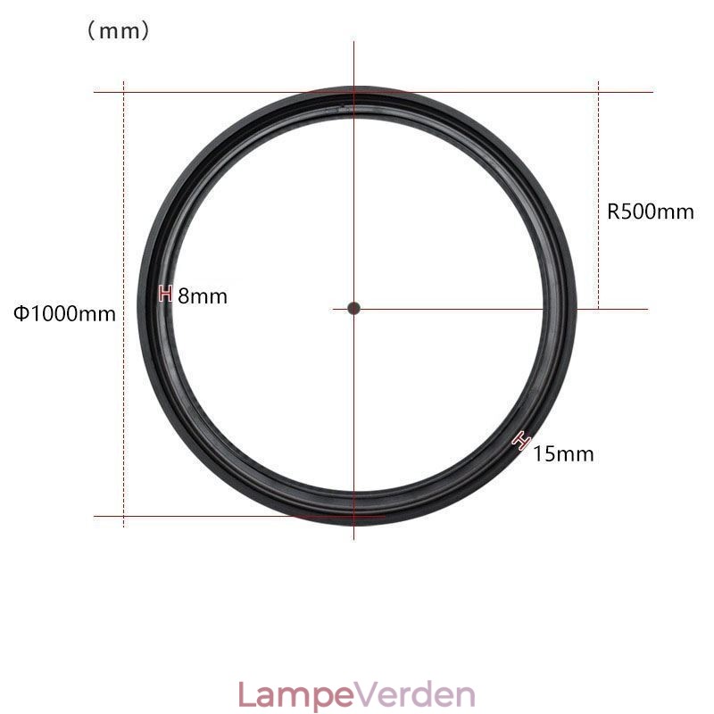 Cirkulært skinnelys Magnetisk forsænket spotlight dekorativt lys 100cm