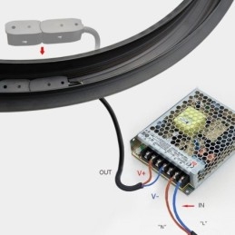 Cirkulært skinnelys Magnetisk forsænket spotlight dekorativt lys 100cm