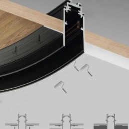 Cirkulært skinnelys Magnetisk forsænket spotlight dekorativt lys 100cm